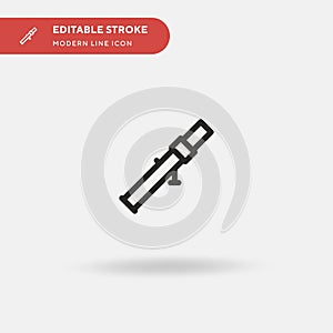 Bazooka Simple vector icon. Illustration symbol design template for web mobile UI element. Perfect color modern pictogram on