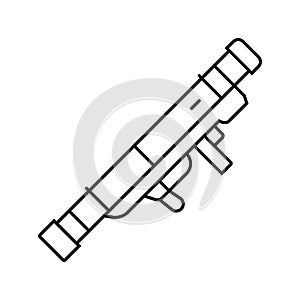 bazooka weapon war line icon vector illustration