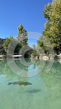 Baños de las Mulas in Lagunas de Ruidera in Castilla la Mancha, Spain.