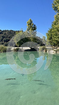 Baños de las Mulas in Lagunas de Ruidera in Castilla la Mancha, Spain.