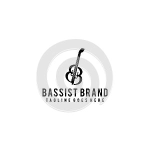 BB initial bassist logo design