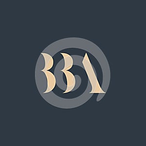 BBA abstract letter logo