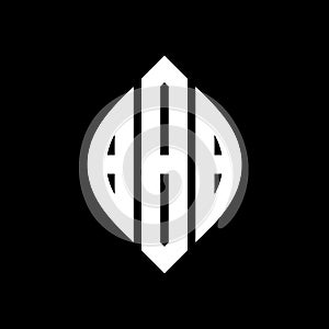 BBB circle letter logo design with circle and ellipse shape. BBB ellipse letters with typographic style. The three initials form a