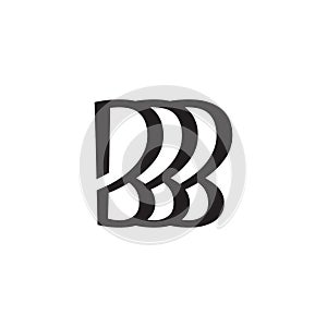 BBB letter logo design vector photo