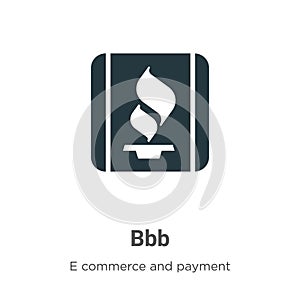 Bbb vector icon on white background. Flat vector bbb icon symbol sign from modern e commerce and payment collection for mobile photo