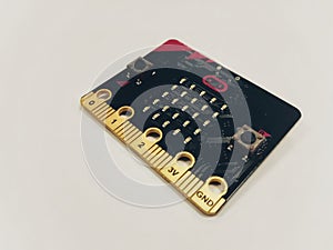 BBC Micro bit a small microprocessor used for kids to learn modern technology in basis of computer sciences and robotics.