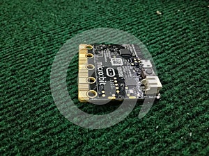 BBC Micro bit a small microprocessor used for kids to learn modern technology in basis of computer sciences and robotics.