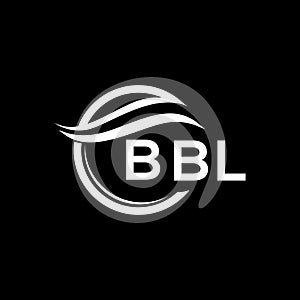 BBL letter logo design on black background. BBL creative circle letter logo concept. BBL letter design