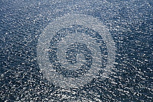 Bblue ocean water surface with ripples