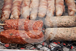 Bbq barbecue kebab sausage disposable