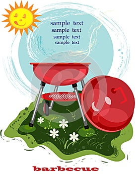 Bbq card with brazier