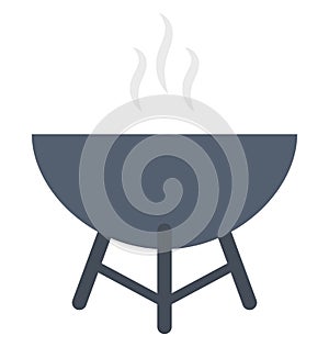 bbq, charcoal grill, Vector Icon that can be easily modified or edit