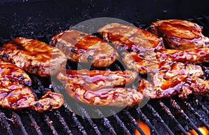 BBQ Chicken on Grill