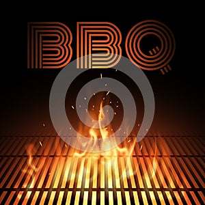 BBQ fire grille photo