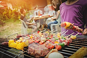 BBQ food party summer grilling meat.