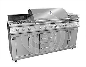 Bbq gas grill, isolated