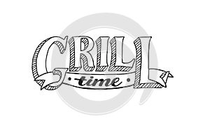 BBQ and grill lettering