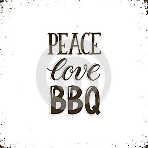 BBQ and grill lettering
