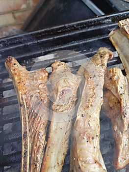 BBQ grill meat prepared  and seasoned up on the 6th Turkish Cypriot cultural festival in London and Enfield