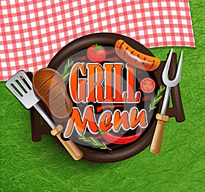 BBQ Grill menu. photo