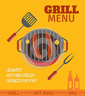 Bbq grill poster