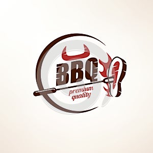 Bbq and grill stylized vector symbol