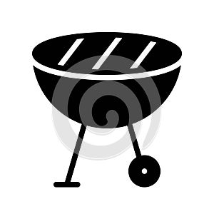 BBQ grill vector, Isolated Spring season solid icon