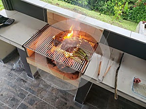 Bbq parrilla fire Hot photo