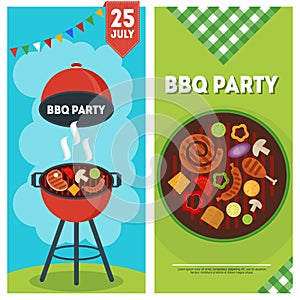 BBQ party vertical banners