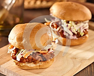 Bbq pulled pork sandwich sliders