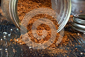 BBQ Spice Rub Spilled from a Jar photo