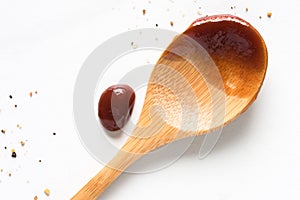 BBQ Sauce on a Wood Spoon