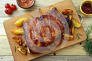 BBQ spare ribs with herbs