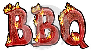 BBQ text photo