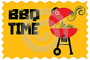 BBQ Time Vector Illustration
