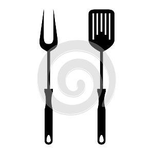 BBQ tools. Spatula and fork