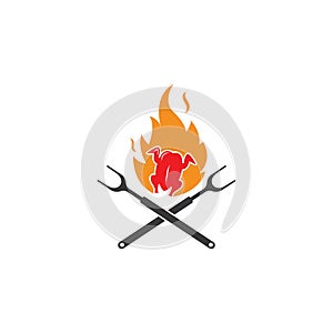 BBQ vector icon illustration design