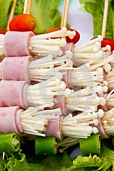 BBQ vegetable mushroom