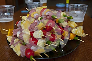 BBQ vegetable skewers for the grill