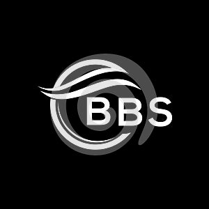 BBS letter logo design on black background. BBS creative circle letter logo concept. BBS letter design photo