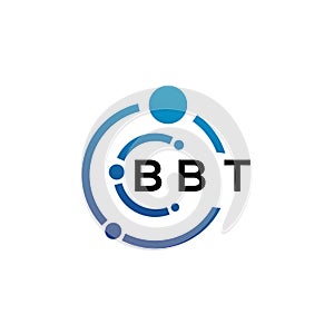 BBT letter logo design on black background. BBT creative initials letter logo concept. BBT letter design photo