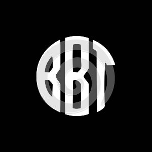 BBT letter logo design on black background. BBT creative initials letter logo concept. BBT letter design photo
