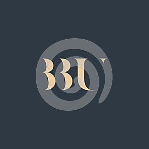 BBU abstract letter logo