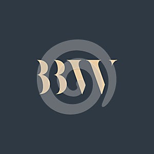 BBW abstract letter logo