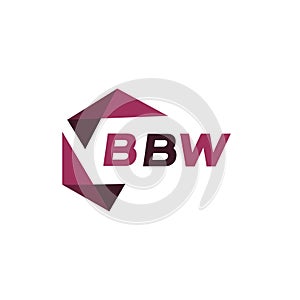 BBW creative minimalist letter logo. BBW unique vector initials alphabet letter logo design