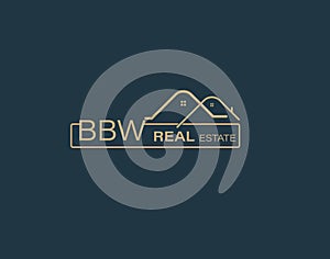 BBW Real Estate and Consultants Logo Design Vectors images. Luxury Real Estate Logo Design photo