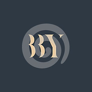 BBY abstract letter logo