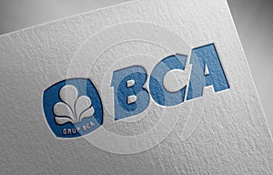 Bca-bank-central-asia_1 on paper texture