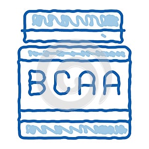 Bcaa Bottle Sport Nutrition doodle icon hand drawn illustration