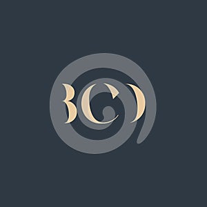 BCD abstract letter logo